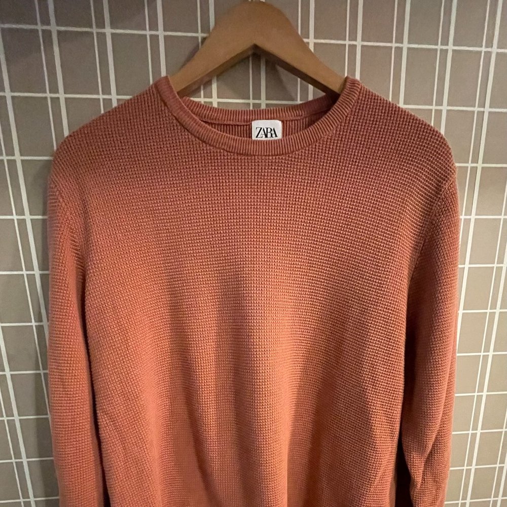 ZARA Men's Sweatshirt - Autumn Orange